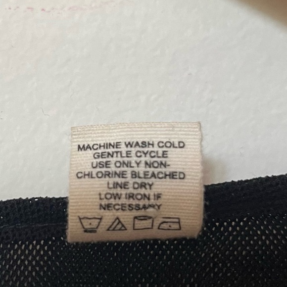 Maeve Black Nylon Front Tie Low Cut Long Sleeve Top PP - Picture 3 of 5